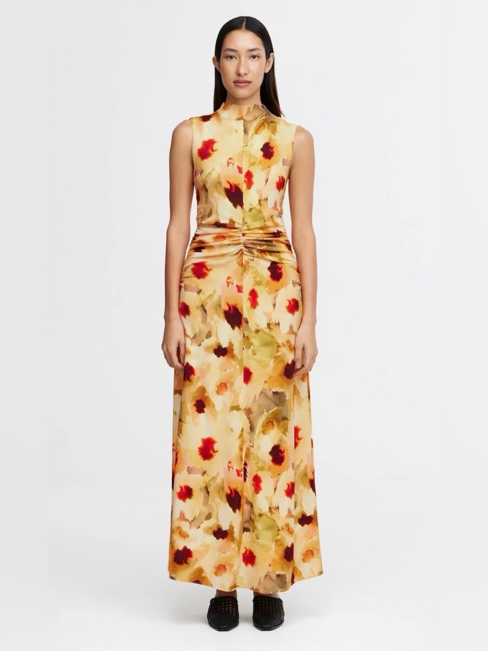 NEW ACLER Redhill Maxi Dress Sleeveless Floral Gown Poppy Bouquet AU 12 US 8